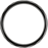 Black Titanium and Carbon Wedding Band